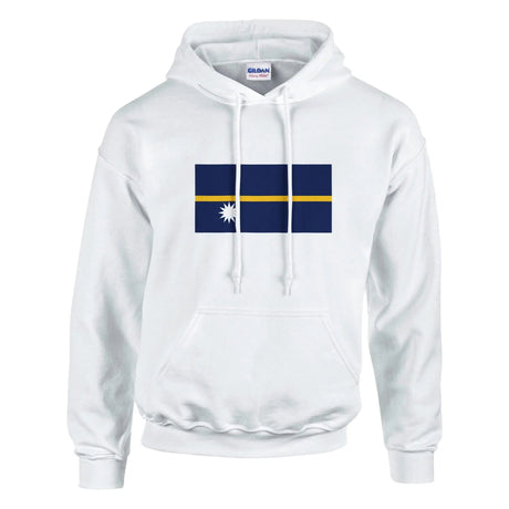 Sweat à capuche nauru coton mélangé broderie couleur