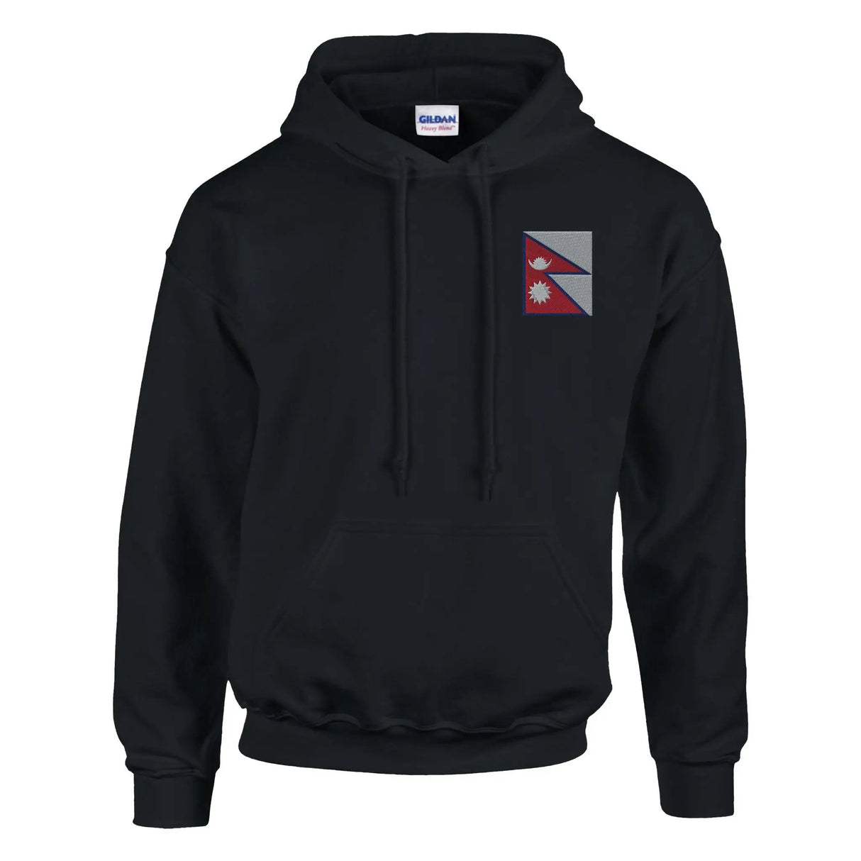 Sweat à capuche népal coton mélangé brodé capuche drapeau