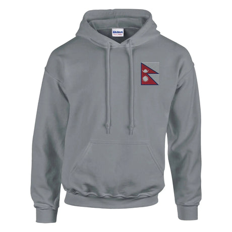 Sweat à capuche népal coton mélangé brodé capuche drapeau
