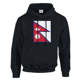 Sweat à capuche népal coton mélangé broderie couleur