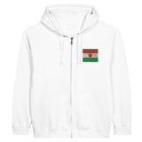 Sweat à capuche niger coton mélangé broderie couleur