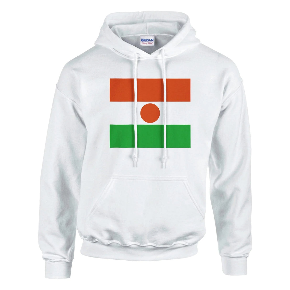 Sweat à capuche niger coton mélangé broderie couleur