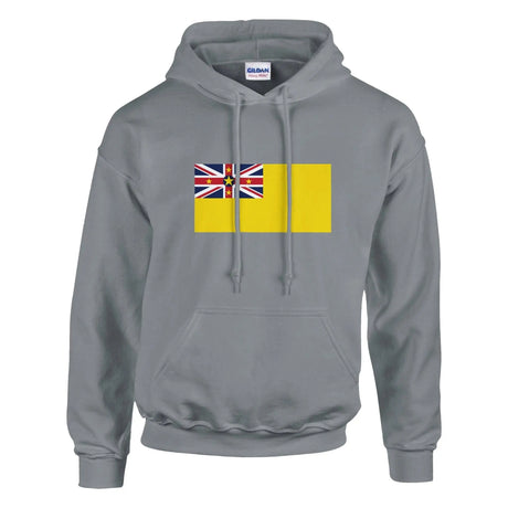 Sweat à capuche niue couleur coton mélangé broderie