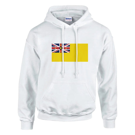 Sweat à capuche niue couleur coton mélangé broderie