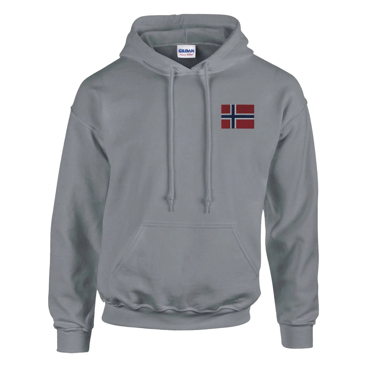 Sweat à capuche norvège coton mélangé broderie couleur