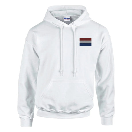 Sweat à capuche pays-bas broderie couleur coton mélangé