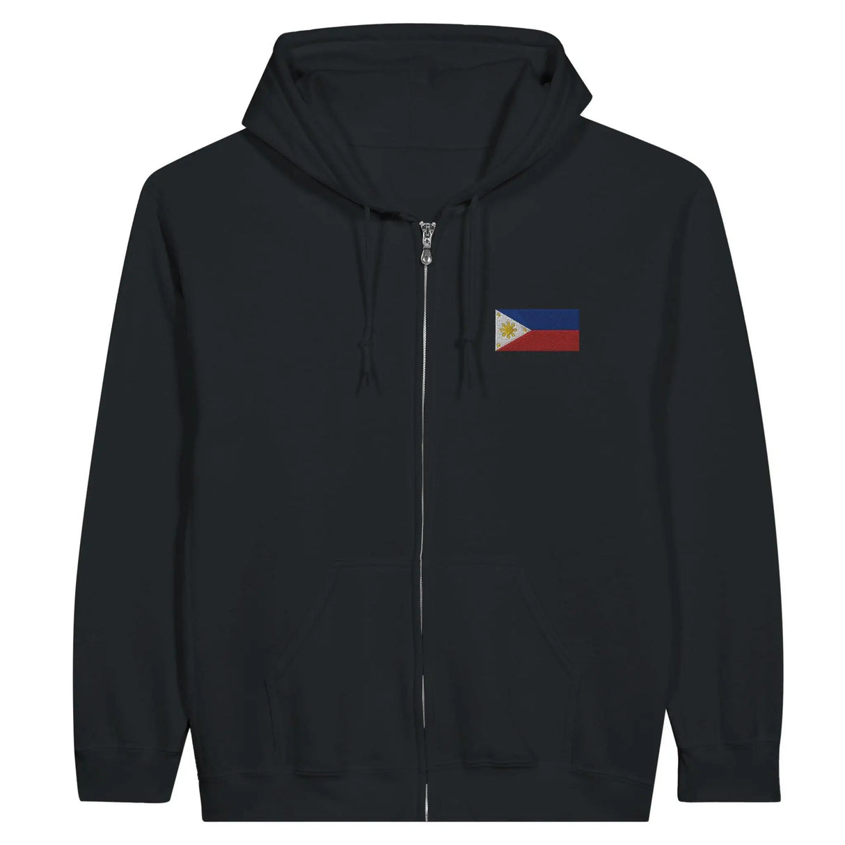 Sweat à capuche philippines coton mélangé broderie couleur