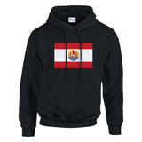 Sweat à capuche polynésie française coton mélangé brodé