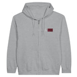 Sweat à capuche qatar brodé coton mélangé fermeture éclair