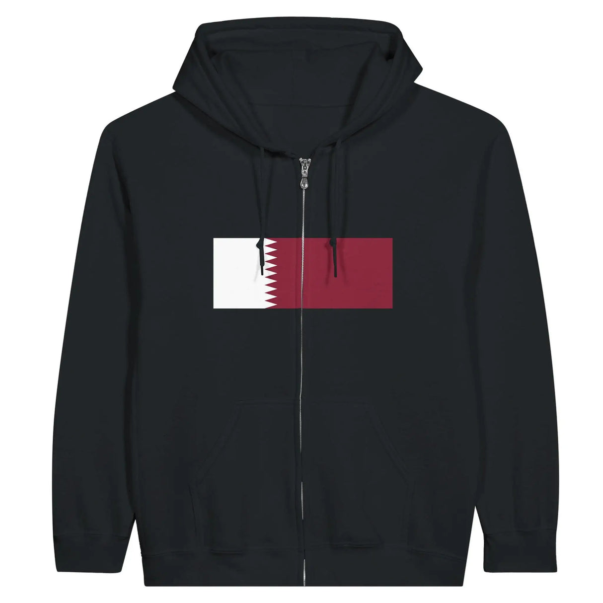 Sweat à capuche qatar coton mélangé broderie fermeture éclair