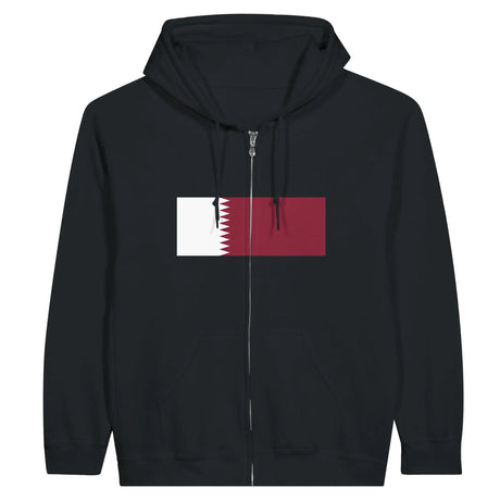 Sweat à capuche qatar coton mélangé broderie fermeture éclair