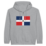 Sweat à capuche république dominicaine coton mélangé zippé