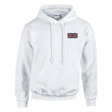 Sweat à capuche royaume-uni brodé coton mélangé durable