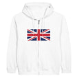 Sweat à capuche royaume-uni coton mélangé fermeture éclair