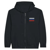 Sweat à capuche russie coton mélangé broderie couleur