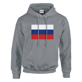 Sweat à capuche russie coton mélangé broderie patriote