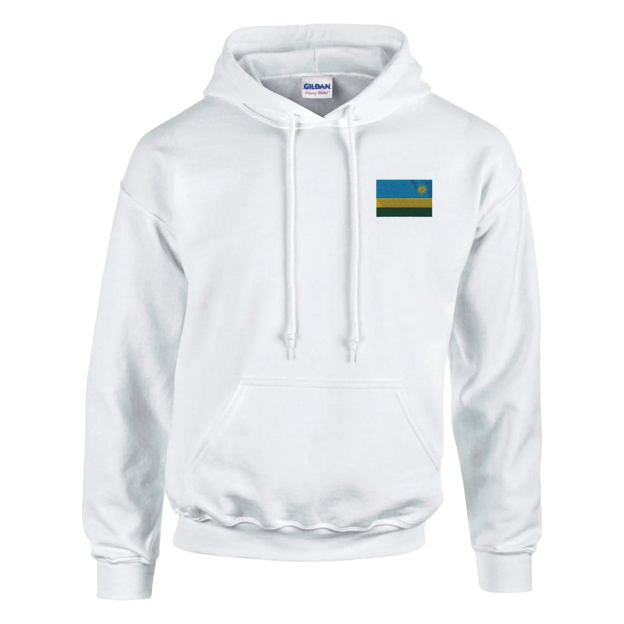 Sweat à capuche rwanda broderie couleur coton mélangé