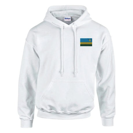 Sweat à capuche rwanda broderie couleur coton mélangé