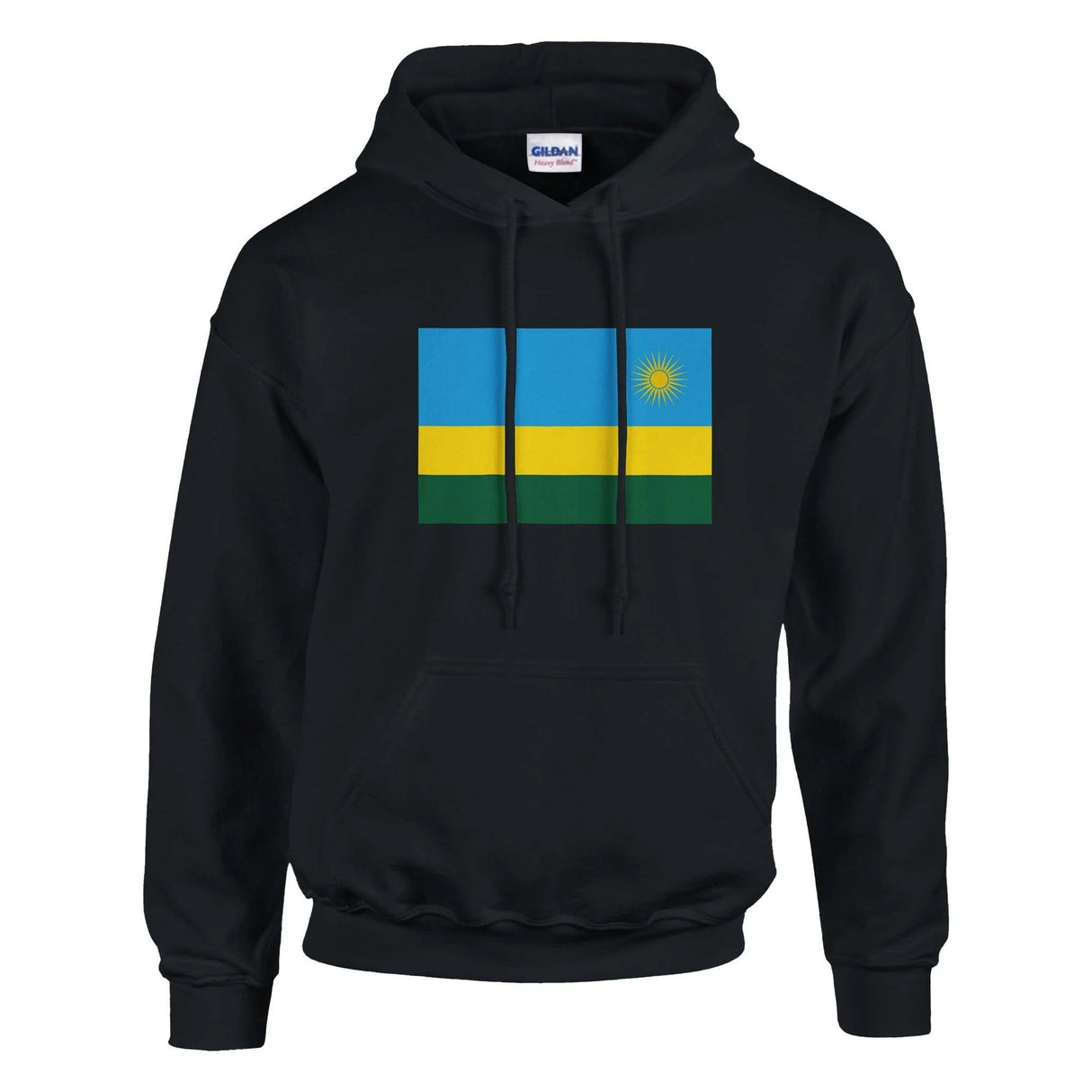 Sweat à capuche rwanda coton mélangé broderie couleur