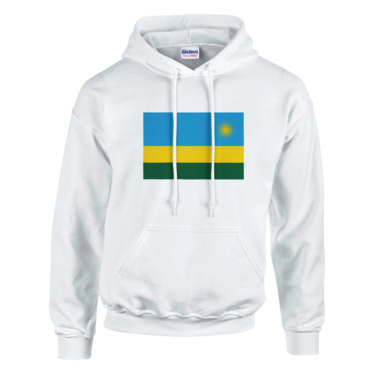 Sweat à capuche rwanda coton mélangé broderie couleur