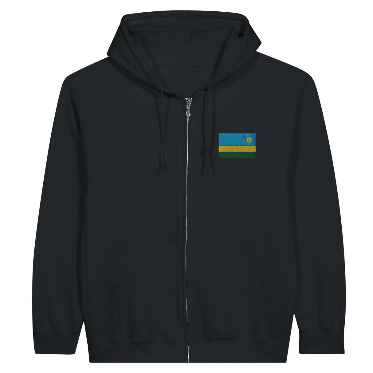 Sweat à capuche rwanda coton mélangé broderie couleur