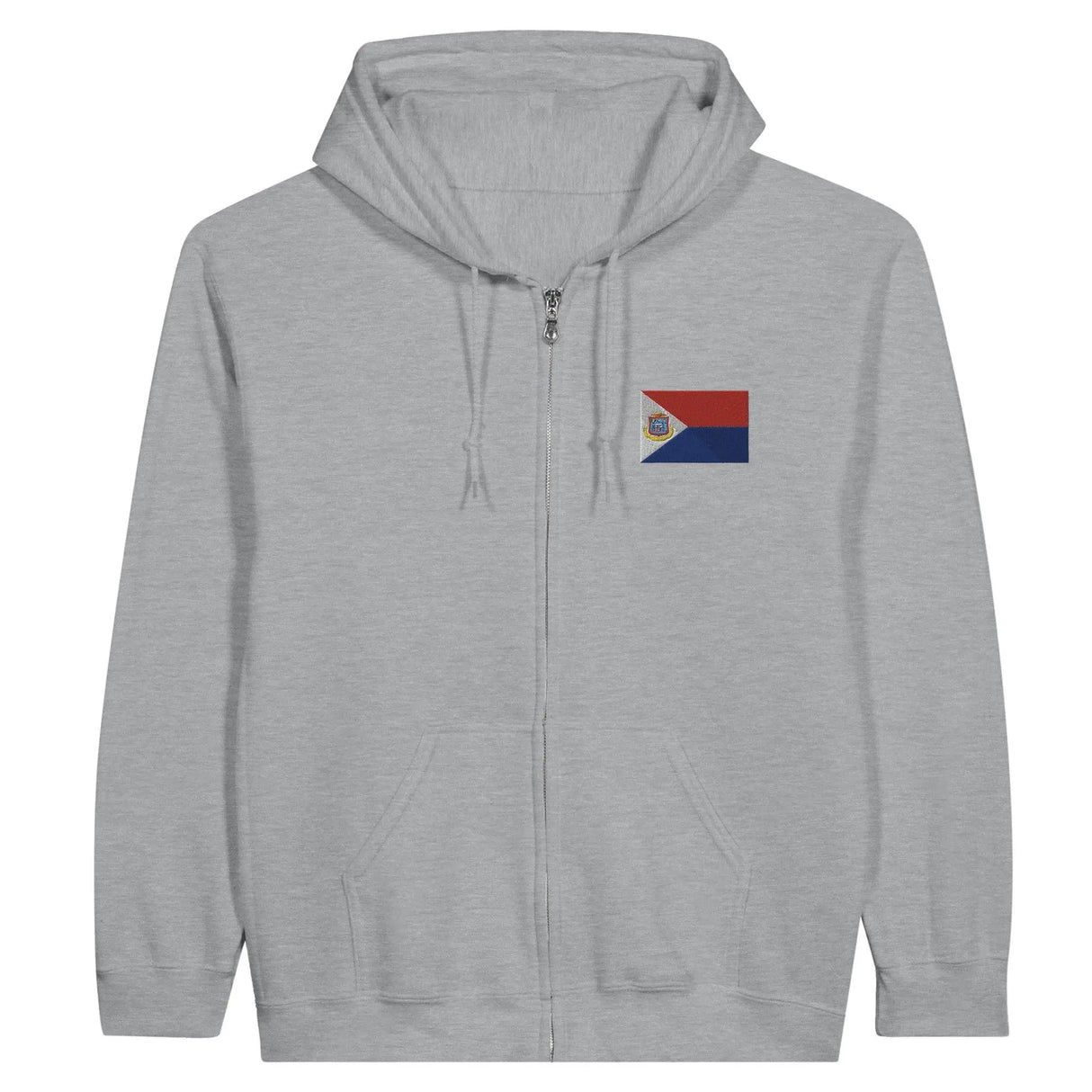 Sweat à capuche saint-martin coton mélangé broderie couleur