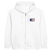 Sweat à capuche samoa américaines coton brodé zip durable