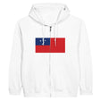 Sweat à capuche samoa coton mélangé broderie confort optimal