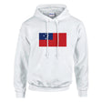 Sweat à capuche samoa coton mélangé broderie couleur