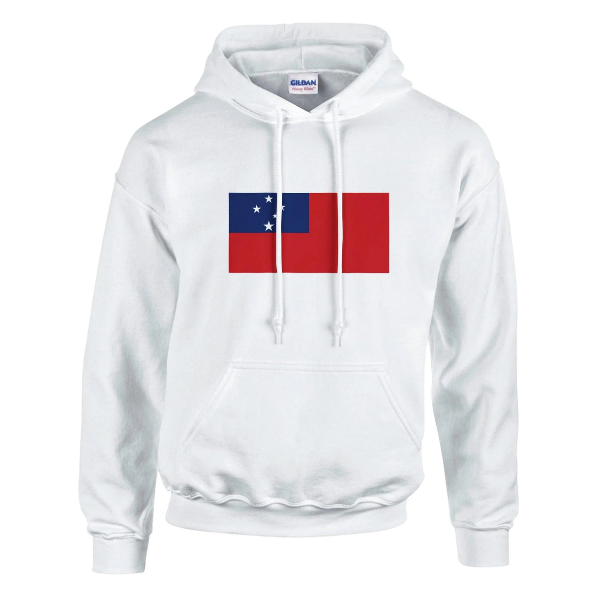 Sweat à capuche samoa coton mélangé broderie couleur