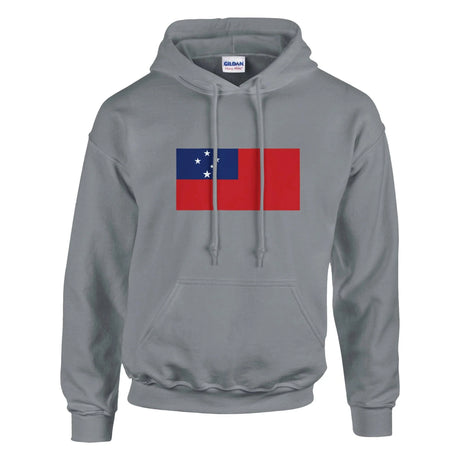 Sweat à capuche samoa coton mélangé broderie couleur