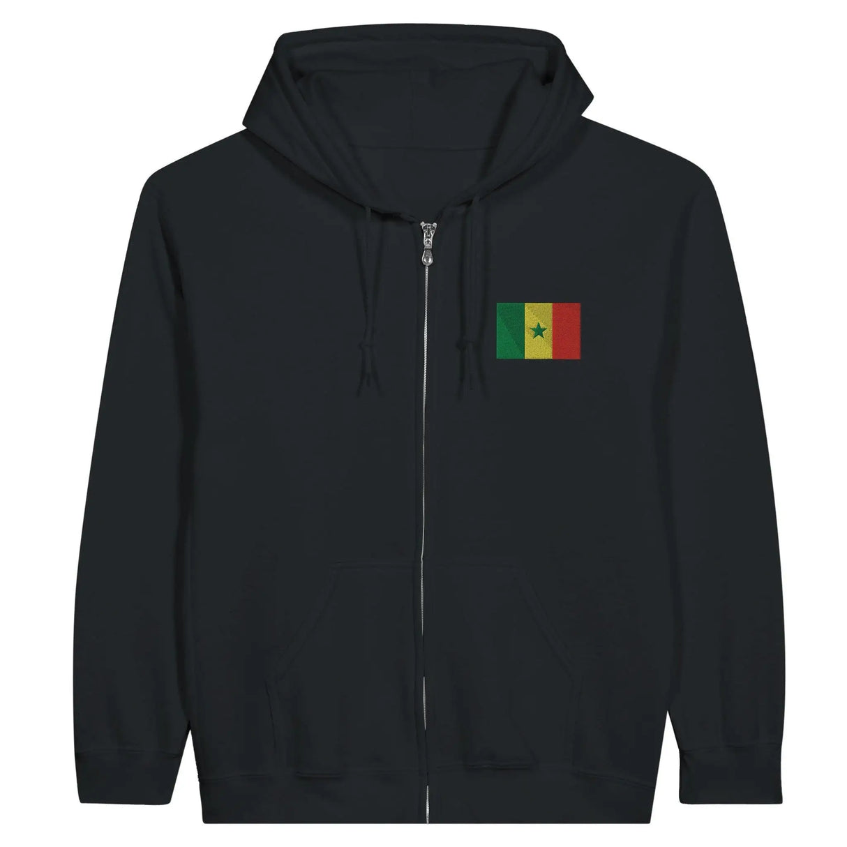 Sweat à capuche sénégal coton mélangé broderie couleur