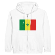 Sweat à capuche sénégal coton mélangé broderie drapeau