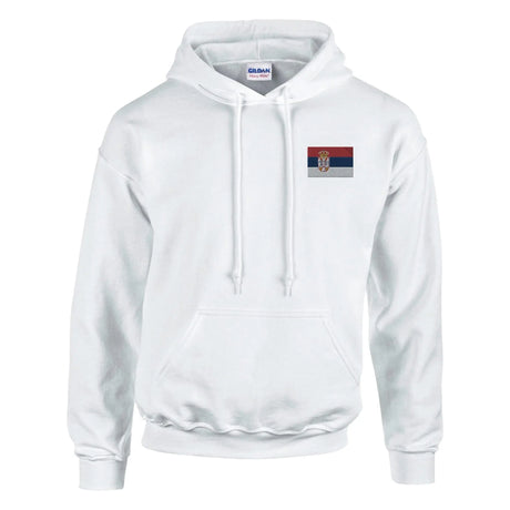 Sweat à capuche serbie brodé coton mélangé confortable