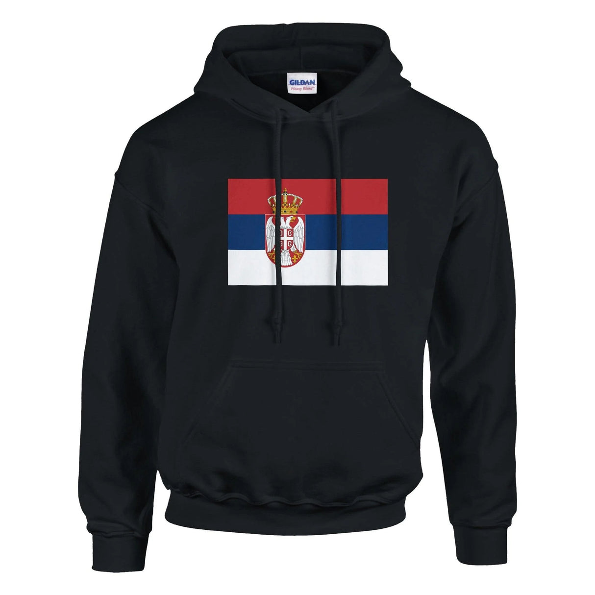 Sweat à capuche serbie coton mélangé brodé couleur
