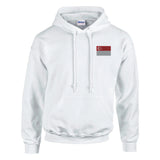 Sweat à capuche singapour coton mélangé brodé confort