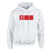 Sweat à capuche singapour coton mélangé imprimé durable