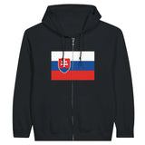Sweat à capuche slovaquie coton mélangé fermeture éclair