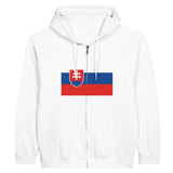 Sweat à capuche slovaquie coton mélangé fermeture éclair