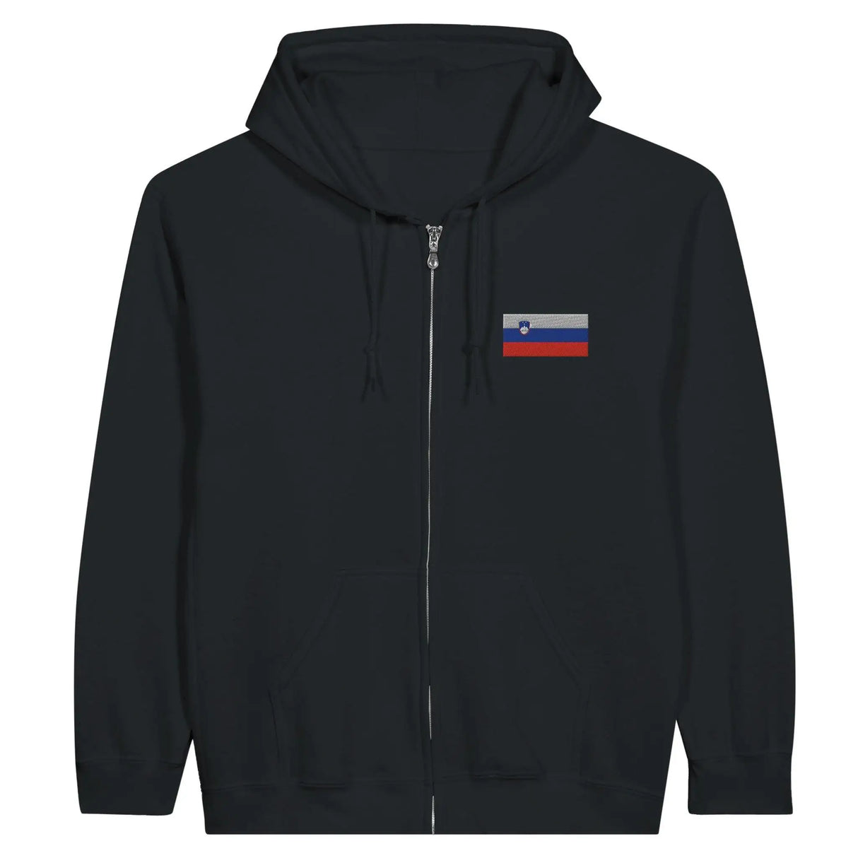 Sweat à capuche slovénie broderie couleur coton mélangé