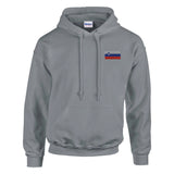 Sweat à capuche slovénie coton mélangé broderie couleur