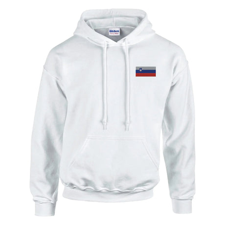 Sweat à capuche slovénie coton mélangé broderie couleur