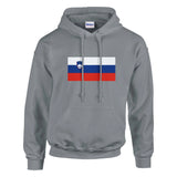 Sweat à capuche slovénie coton mélangé couleurs brodées