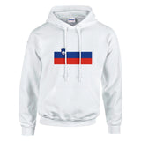 Sweat à capuche slovénie coton mélangé couleurs brodées