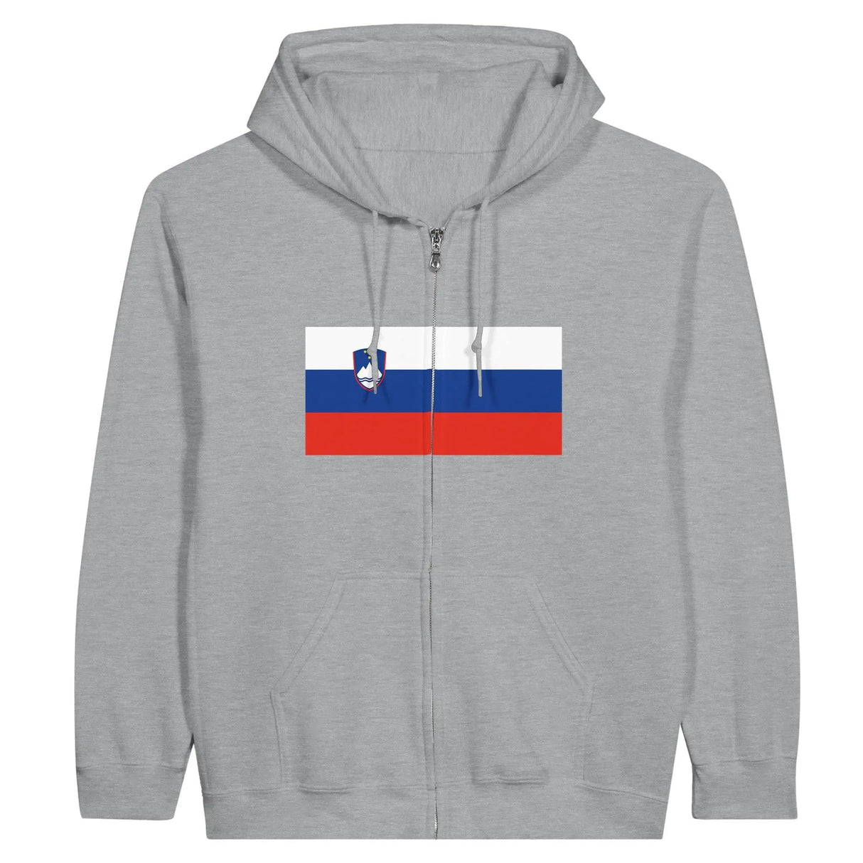 Sweat à capuche slovénie coton mélangé fermeture éclair