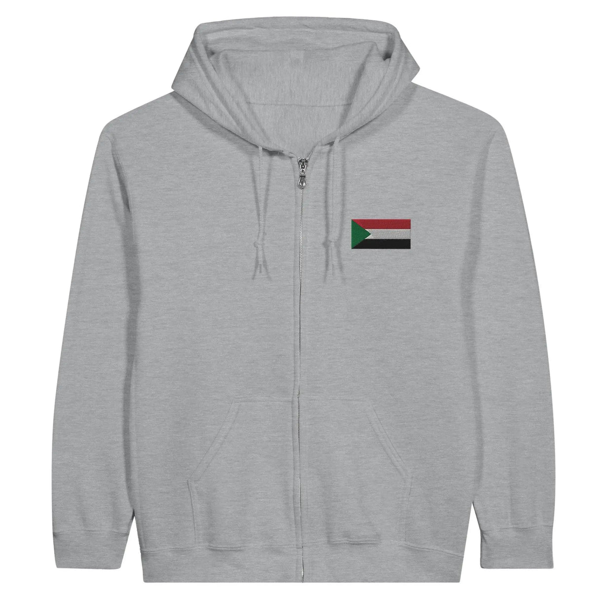 Sweat à capuche soudan coton mélangé broderie couleur