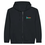 Sweat à capuche soudan du sud broderie couleur coton mélangé