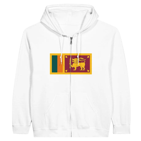Sweat à capuche sri lanka coton mélangé broderie drapeau