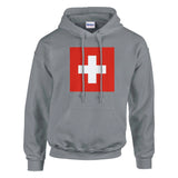 Sweat à capuche suisse coton mélangé broderie confortable