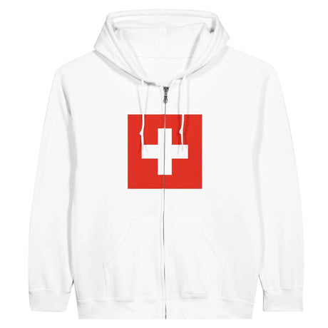 Sweat à capuche suisse coton mélangé broderie confortable